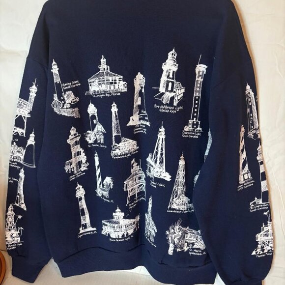 Lighthouse Sweatshirt  XL  Blue   Never worn - Picture 2 of 2
